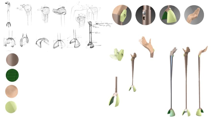Rendered physical product form study