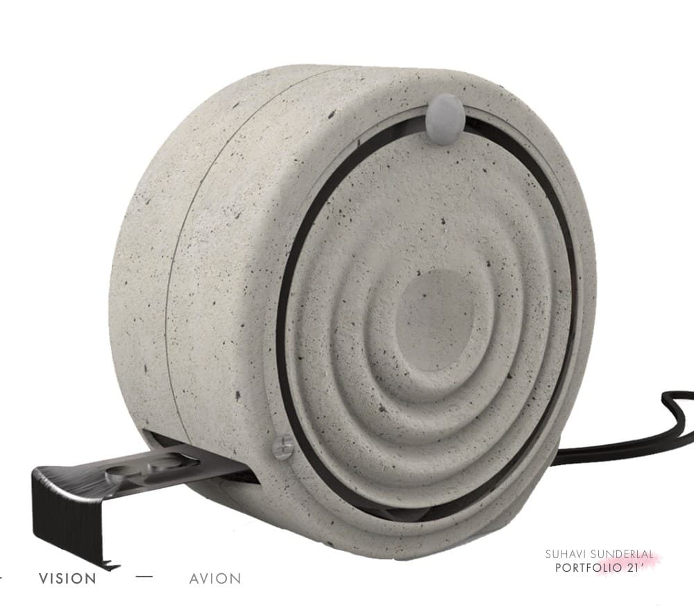 Vision measuring tape with a circular, tactile grip